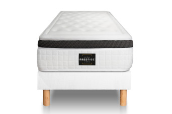 Ensemble Matelas Sommier 80x190 cm - Sommier Blanc (en kit) - Privilège