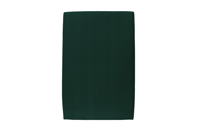 Lit 90x200 cm - Sommier tapissier H35 cm + tête de lit tapissée - Tissu Velours Vert