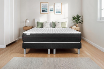 Ensemble Matelas Sommier 160x200 cm - 2 Sommiers Noir - Vitalspring