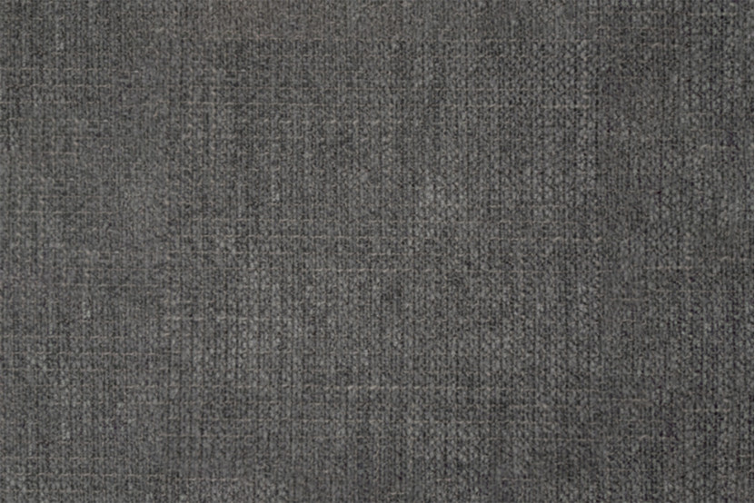 Lit 90x190 cm - Sommier tapissier H35 cm + tête de lit tapissée - Tissu Toile natté Gris Anthracite