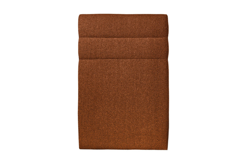 Tête de lit 90 cm Lignes - Tissu Bouclette Terracotta