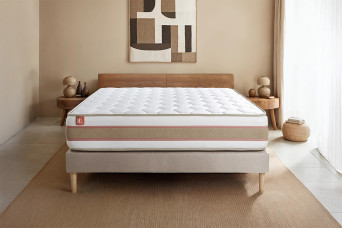 Ensemble Matelas Sommier 160x200 cm - Sommier Beige (déjà monté) - Le Délicat