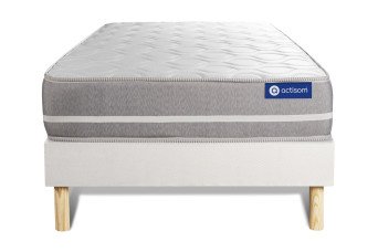 Ensemble Matelas Sommier 80x200 cm - Sommier Blanc (en kit) - Actiflex Touch