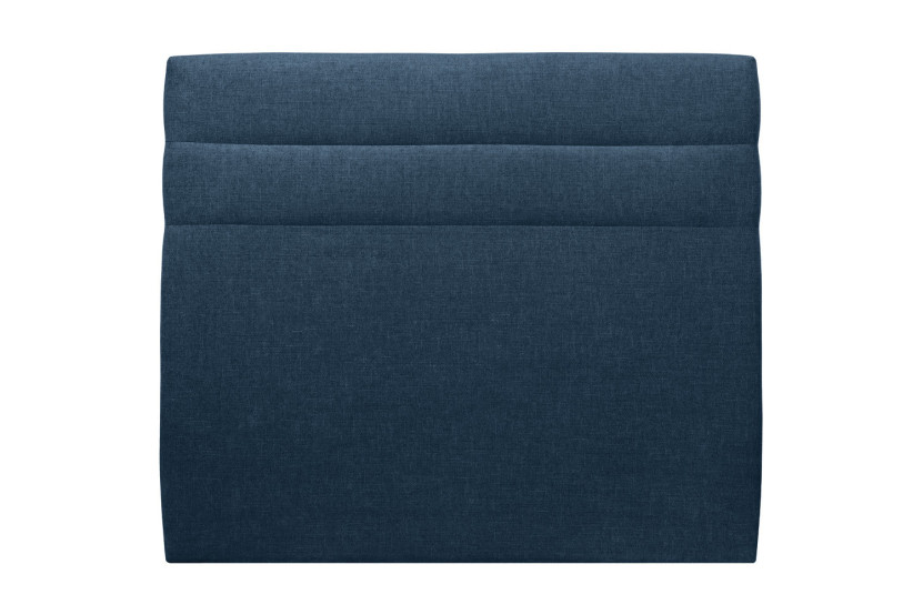 Tête de lit 140 cm Lignes - Tissu Toile Natté Bleu Ocean