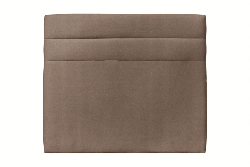 Tête de lit 200 cm Lignes - Tissu Velours Taupe