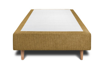 Sommier Tapissier 90x190 cm - H35 cm - Toile nattée - Jaune