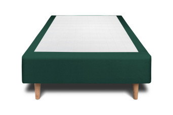 Sommier Tapissier 90x190 cm - H35 cm - Velours - Vert