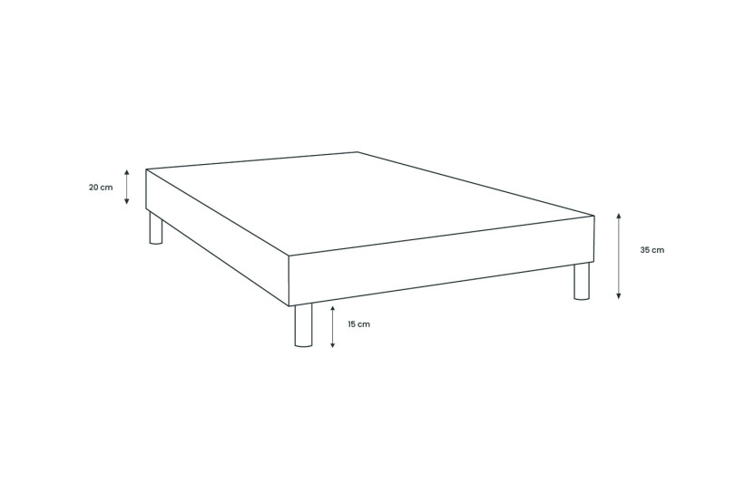 Lit 90x200 cm - Sommier tapissier H35 cm + tête de lit tapissée - Tissu Velours Gris Bleuté