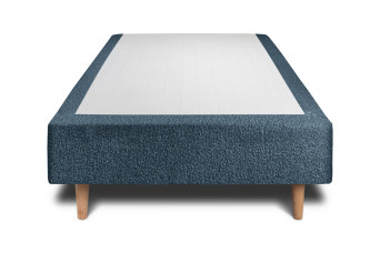 Sommier Tapissier 90x190 cm - H35 cm - Bouclette - Bleu