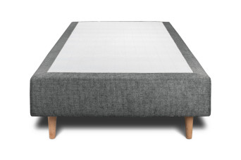 Sommier Tapissier 100x200 cm - H35 cm - Toile nattée - Gris anthracite