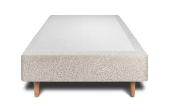 Sommier Tapissier 100x200 cm - H35 cm - Bouclette - Beige clair