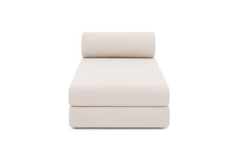 Méridienne convertible et modulable - Tissu extérieur Beige clair