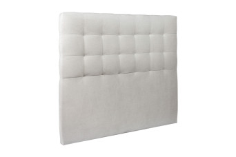 Tête de lit 160 cm Capitonnée - Tissu Velours Gris Clair