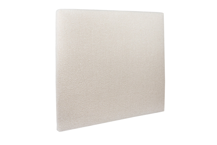 Tête de lit 140 cm Tapissée - Tissu Bouclette Beige Clair