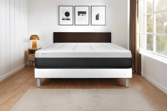 Ensemble Matelas Sommier 140x200 cm - Sommier Blanc (en kit) - Vital Form