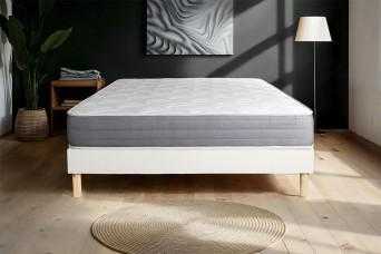 Ensemble Matelas Sommier 140x200 cm - Sommier Blanc (en kit) - Actimemo Dream