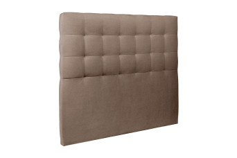 Tête de lit 135 cm Capitonnée - Tissu Velours Taupe