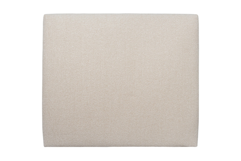 Tête de lit 140 cm Tapissée - Tissu Bouclette Beige Clair