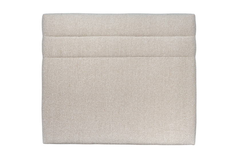 Tête de lit 180 cm Lignes - Tissu Bouclette Beige Clair