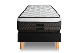 Ensemble Matelas Sommier 80x200 cm - Sommier Noir (en kit) - Suite