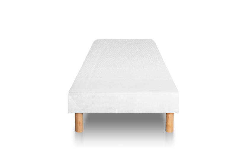 Ensemble Matelas Sommier 120x190 cm - Sommier Blanc (déjà monté) - Suite
