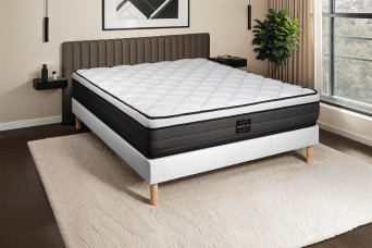 Matelas 200x200 cm Ressorts ensachés et Mémoire de forme - Suite