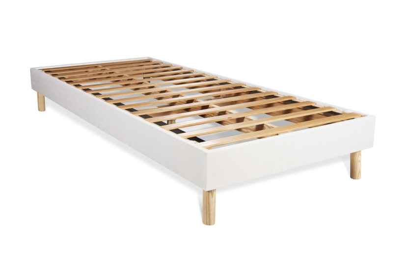 Ensemble Matelas Sommier 90x200 cm - Sommier Blanc (en kit) - Actilatex Night