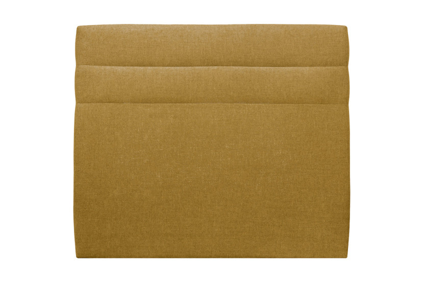 Tête de lit 180 cm Lignes - Tissu Toile Natté Jaune