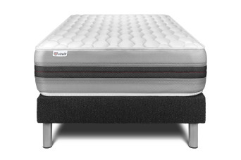 Ensemble Matelas Sommier 90x200 cm - Sommier Noir (en kit) - Vitalspring Recover