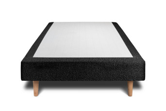 Sommier Tapissier 90x190 cm - H29 cm - Bouclette - Noir