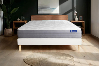 Ensemble Matelas Sommier 120x190 cm - Sommier Blanc (en kit) - Actiflex Dream