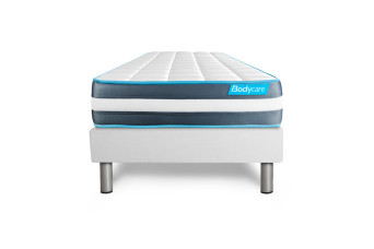 Ensemble Matelas Sommier 90x190 cm - Sommier Blanc (en kit) - Bodyform