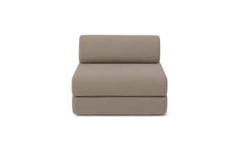 Fauteuil convertible et modulable - Tissu lisse Taupe