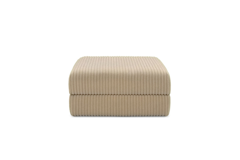 Pouf convertible et modulable - Velours côtelé XL Taupe