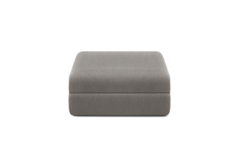 Pouf convertible et modulable - Tissu lisse Gris