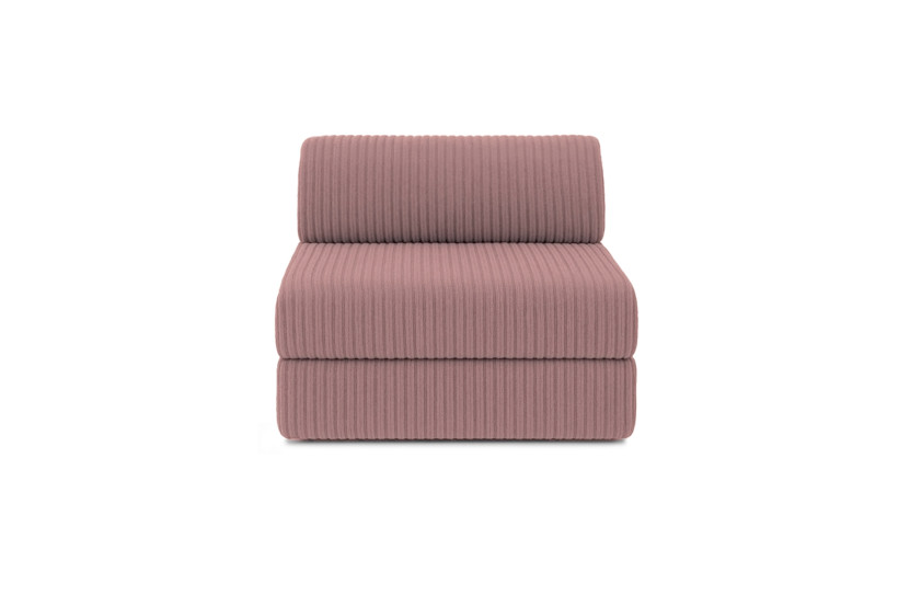 Canapé 3 places - 2 modules convertibles : Canapé 2 places + Fauteuil - Velours côtelé XL Rose