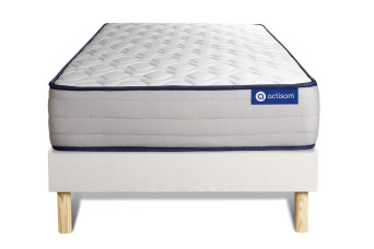 Ensemble Matelas Sommier 90x200 cm - Sommier Blanc (en kit) - Actiflex Form