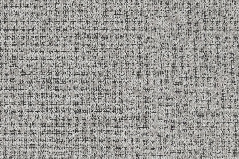 Canapé d'angle 4 places - 2 modules convertibles : Canapé 3 places + Pouf - Tissu tweed Gris