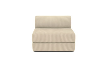 Fauteuil convertible et modulable - Velours côtelé Beige