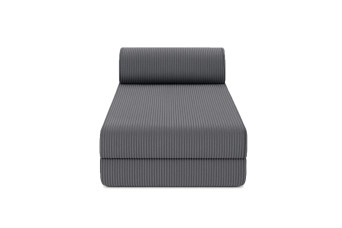 Méridienne convertible et modulable - Velours côtelé Gris