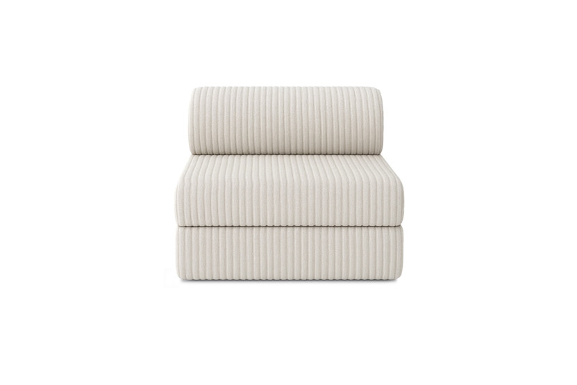 Fauteuil convertible et modulable - Velours côtelé XL Blanc