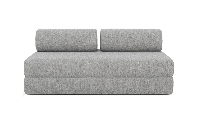 Canapé 4 places - 2 modules convertibles : Canapé 3 places + Fauteuil - Tissu tweed Gris