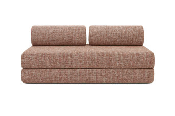 Canapé 3 places convertible et modulable - Tissu tweed Rouge