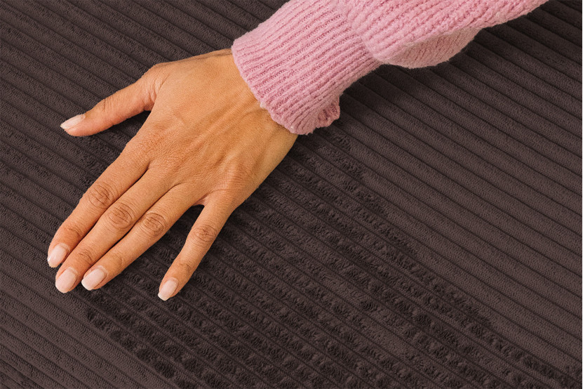 Pouf convertible et modulable - Velours côtelé Marron