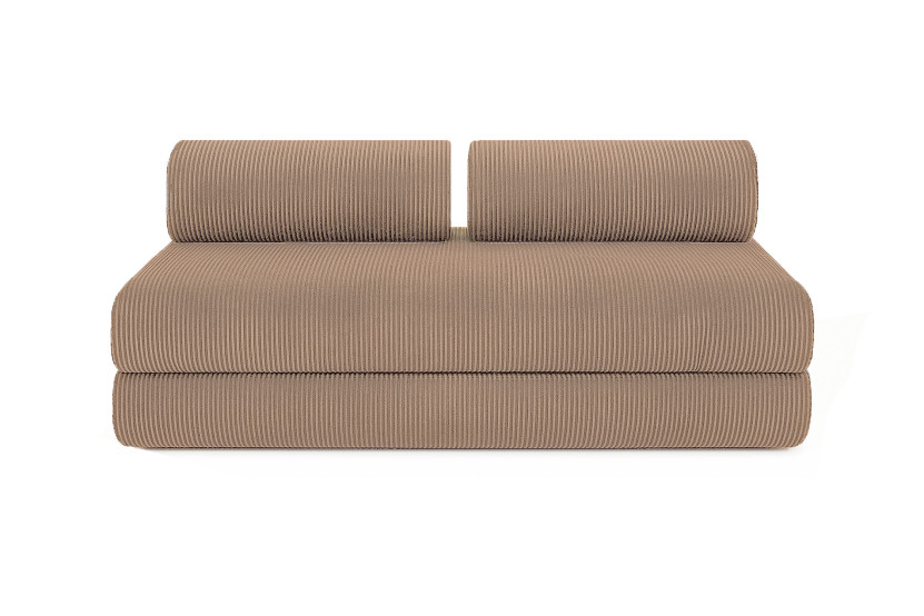 Canapé 5 places - 2 modules convertibles : Canapé 3 places + Canapé 2 places - Velours côtelé Taupe