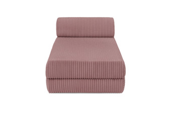 Méridienne convertible et modulable - Velours côtelé XL Rose