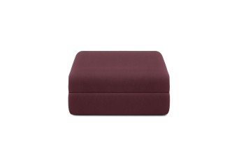 Pouf convertible et modulable - Tissu lisse Rouge
