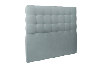 Tête de lit 140 cm Capitonnée - Tissu Velours Gris Bleute