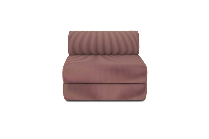Fauteuil convertible et modulable - Velours côtelé Rose