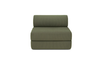 Fauteuil convertible et modulable - Velours côtelé Vert